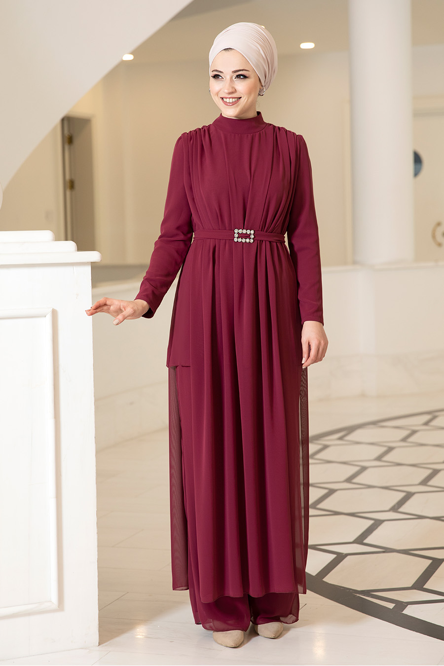 FUCSHIA TUNIC AND PANT SUIT 